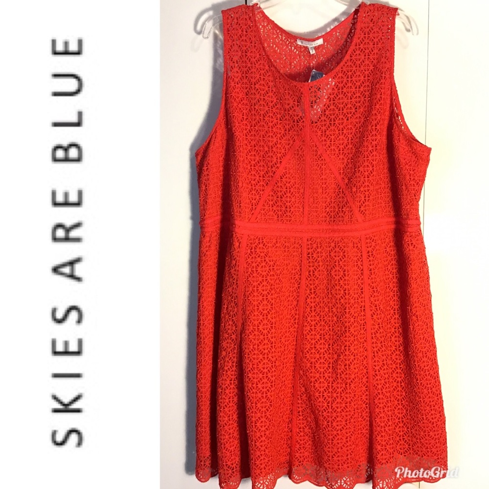 NWT Skies Are Blue ~Coral Lace Dresses